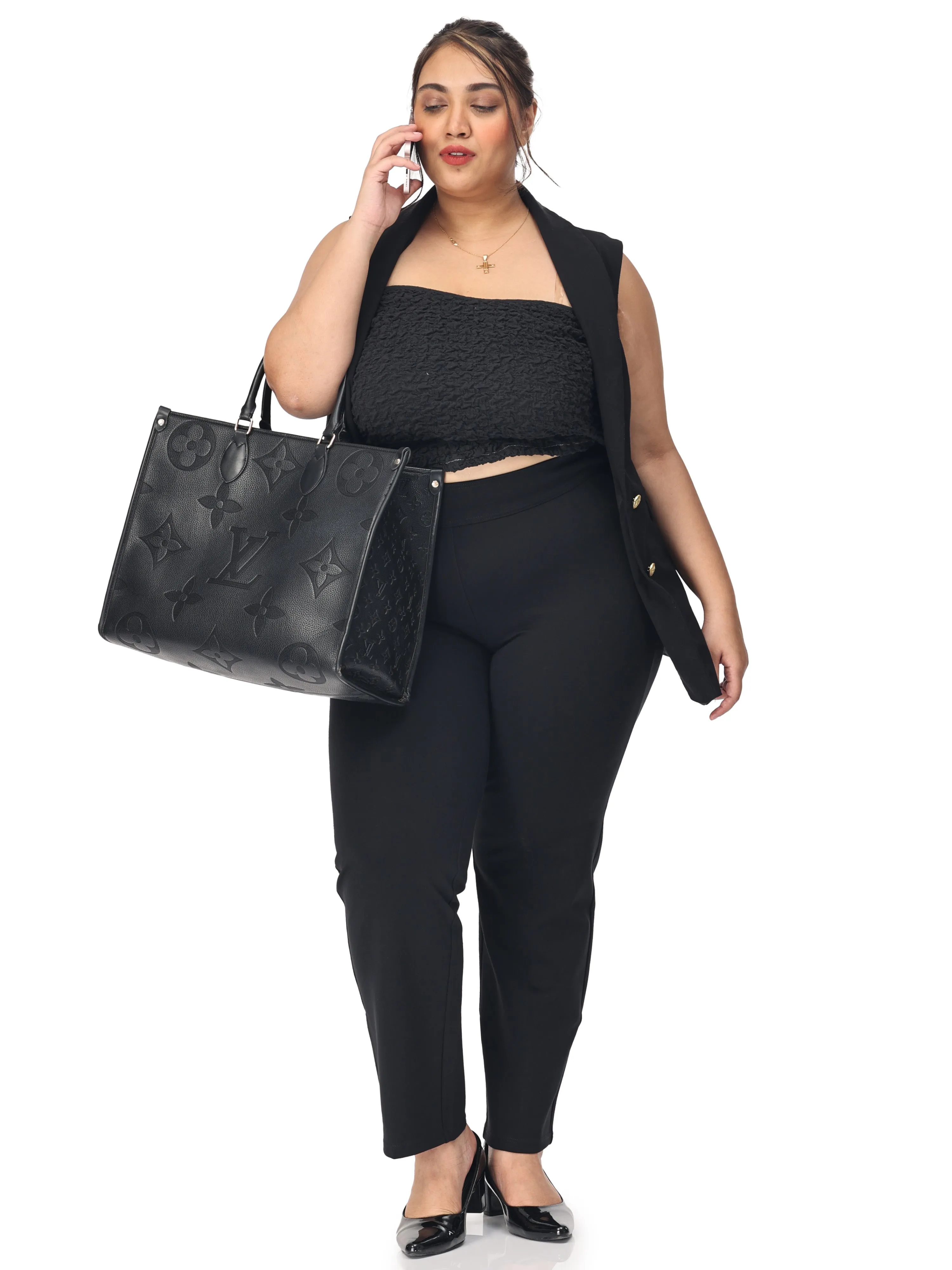 Plus size tummy tucker for women formal trouser