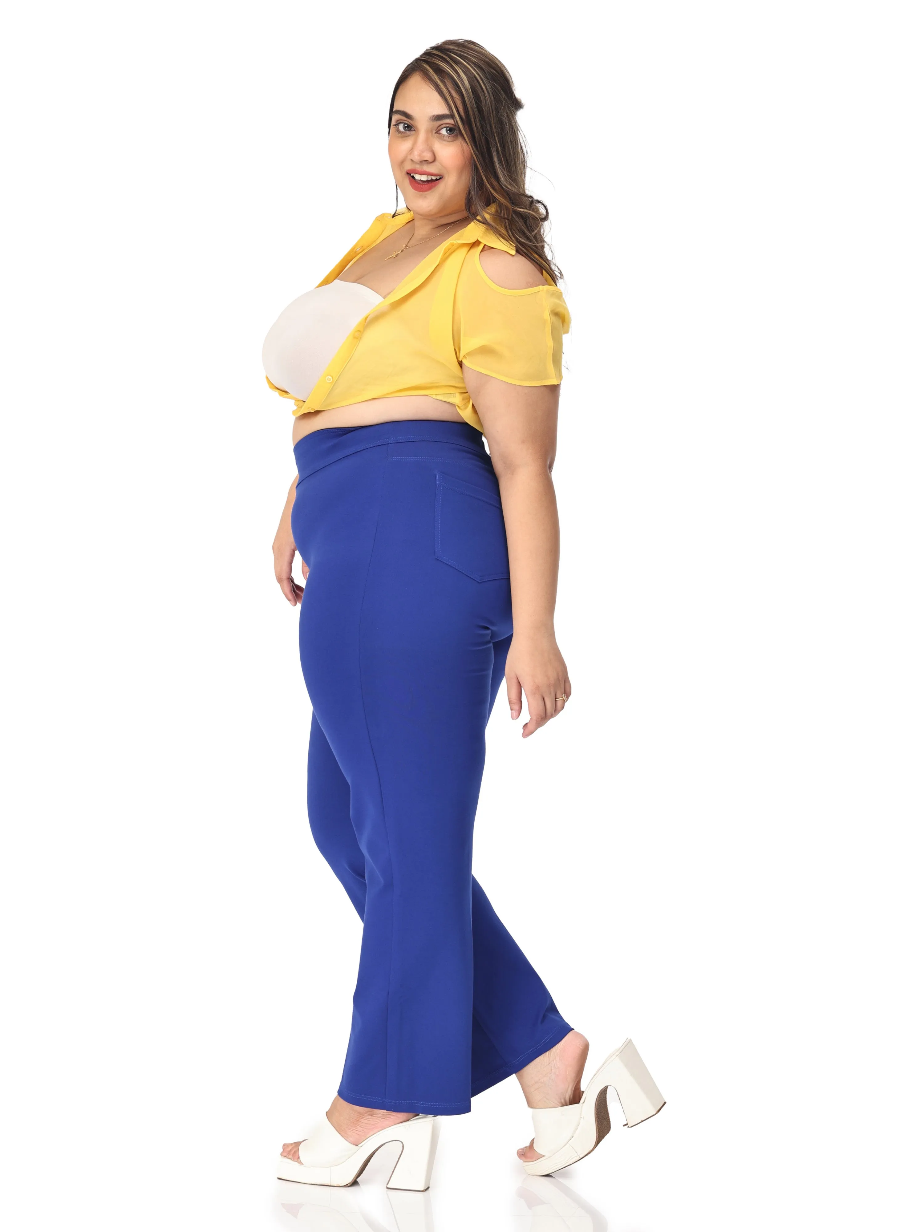 Plus size tummy tucker for women formal trouser