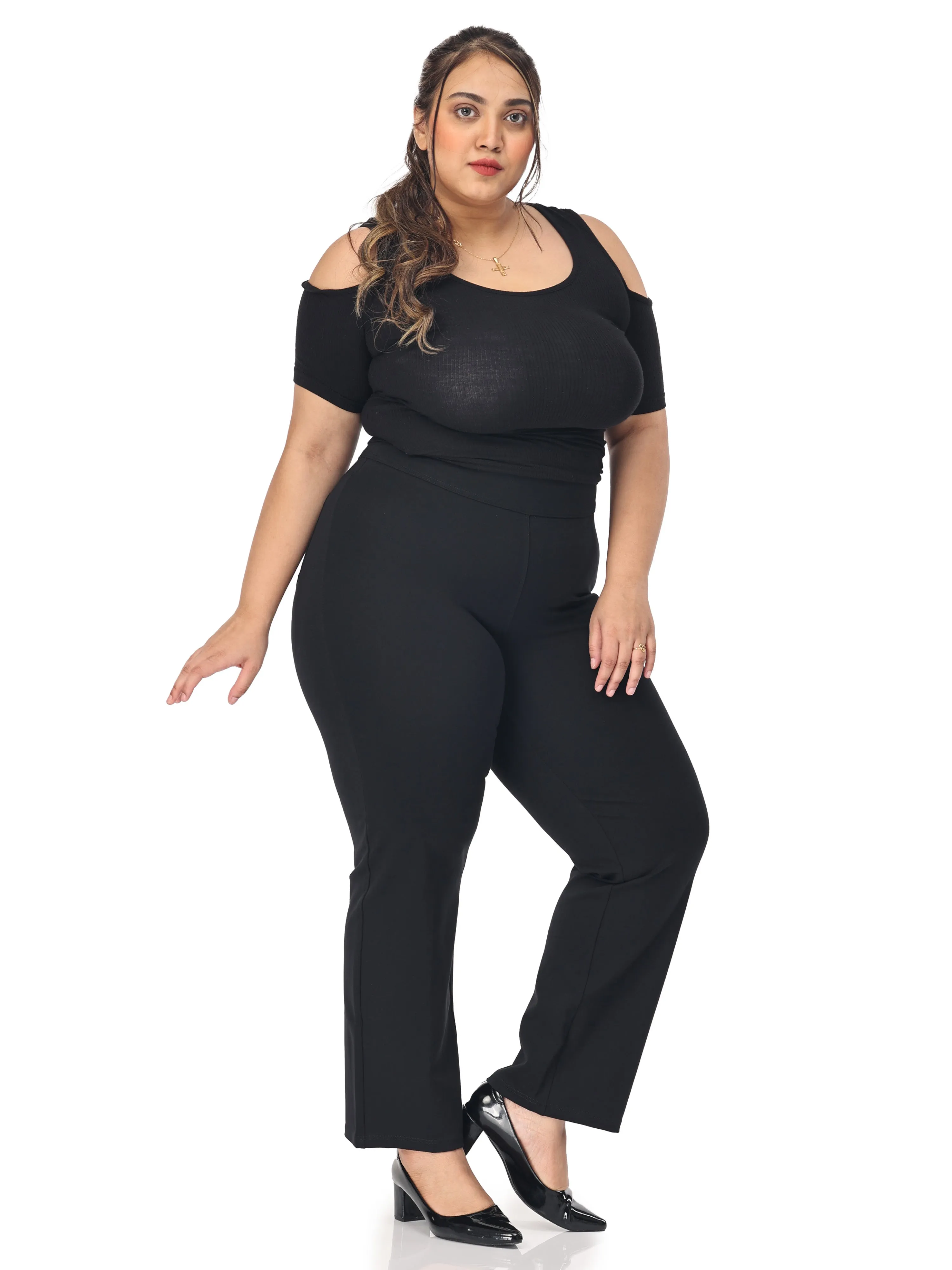 Plus size tummy tucker for women formal trouser