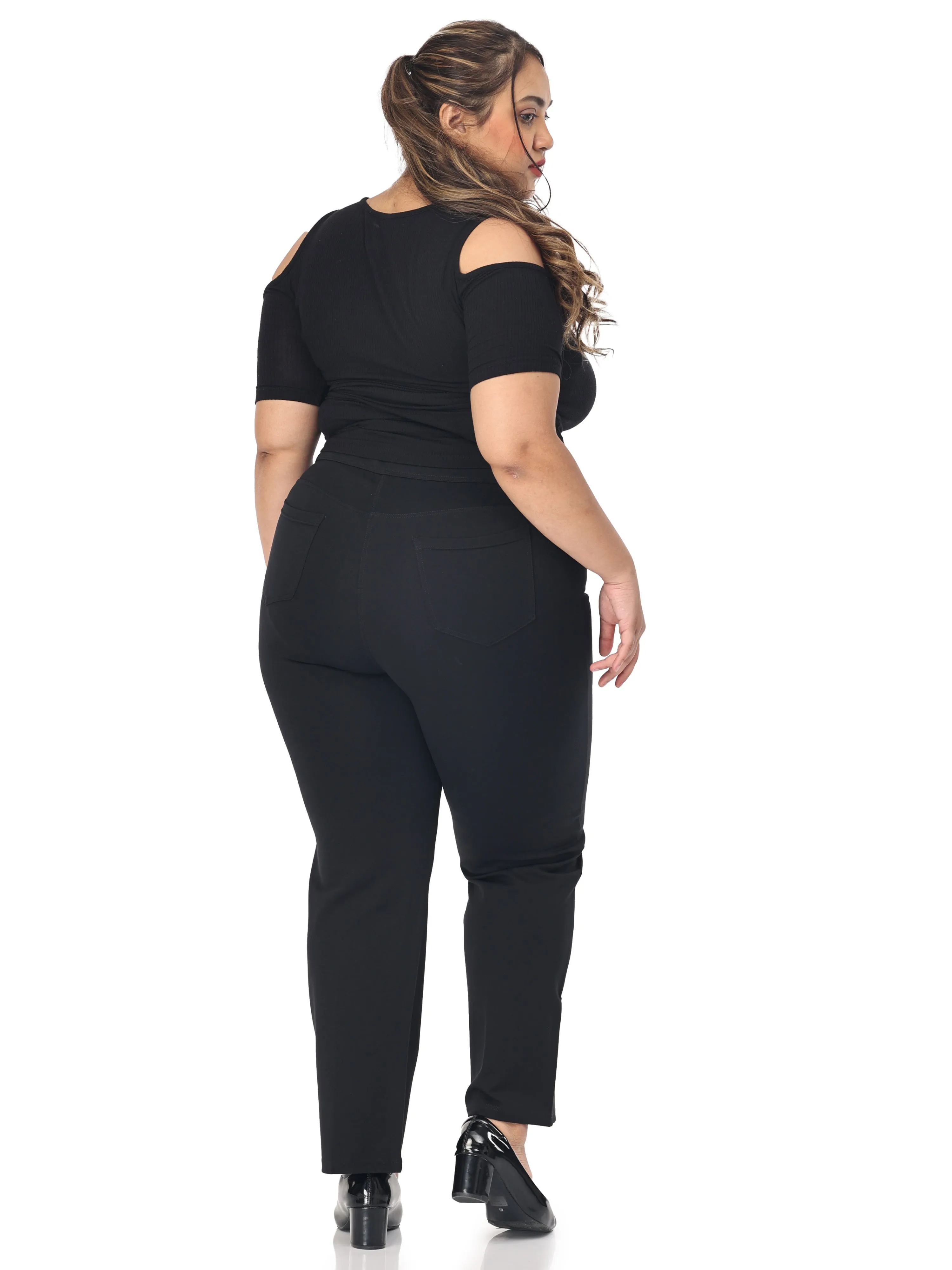 Plus size tummy tucker for women formal trouser