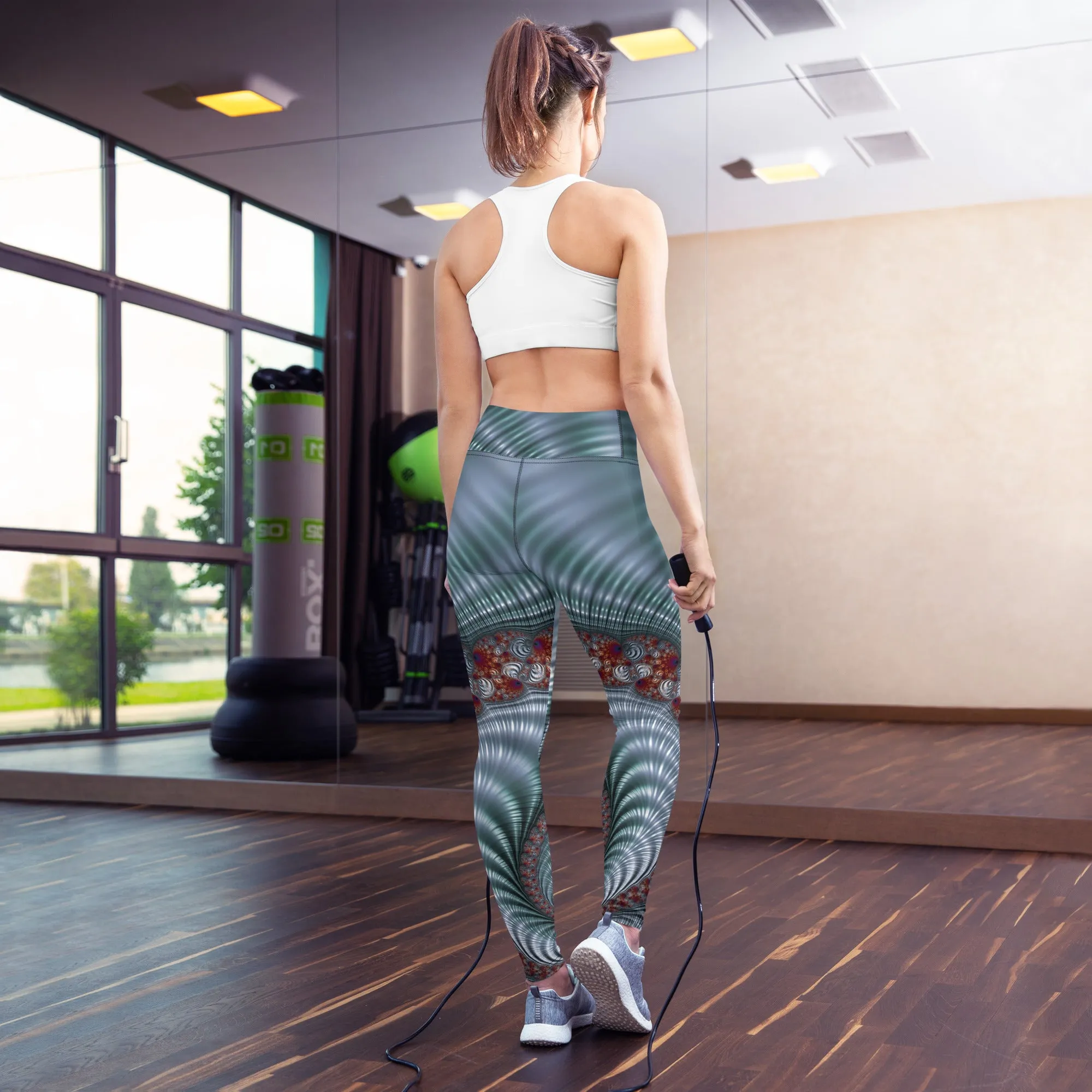 "Fractal Seashell" Collection - Designer Yoga Leggings