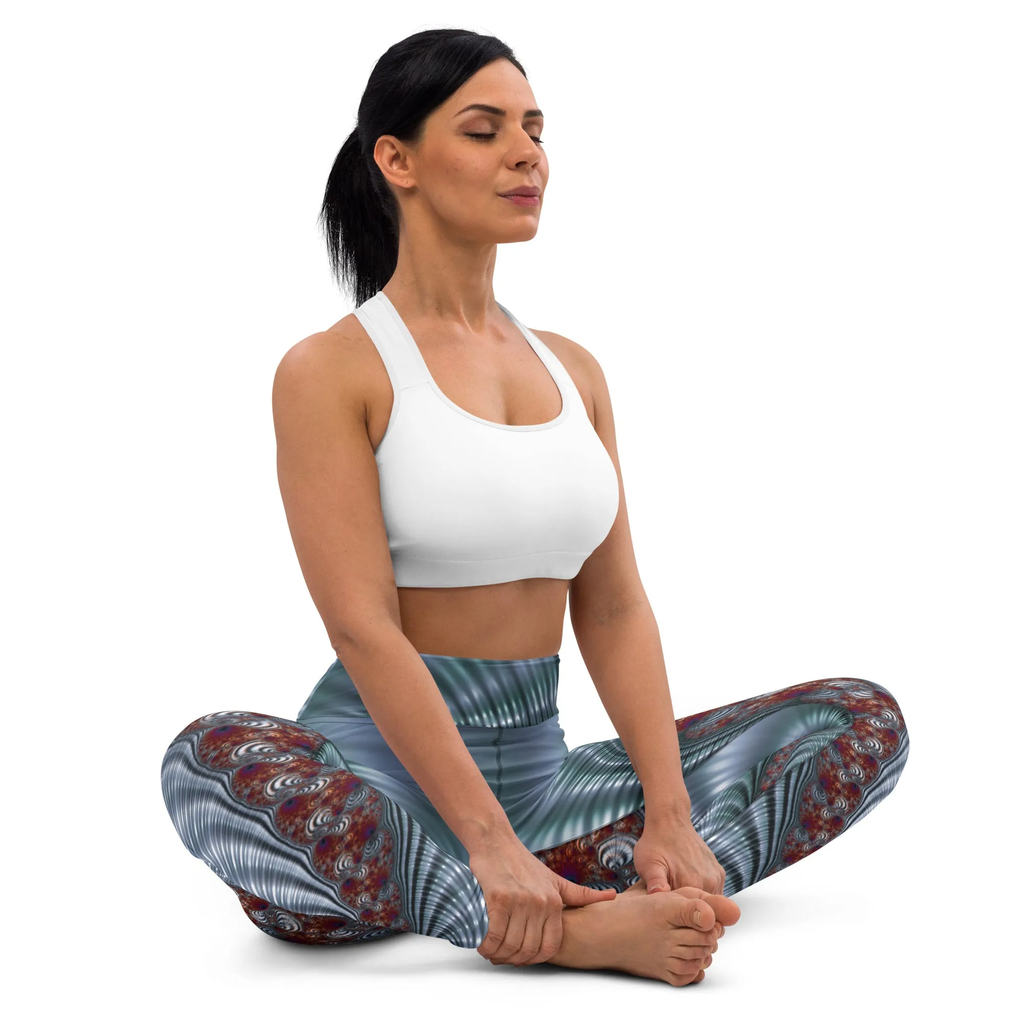 "Fractal Seashell" Collection - Designer Yoga Leggings