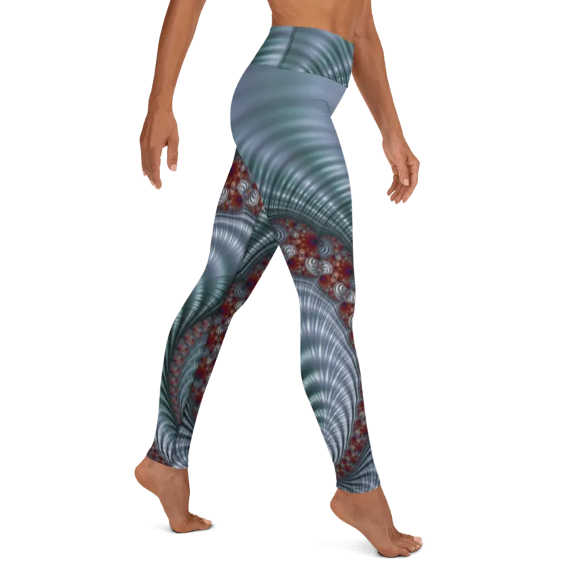 "Fractal Seashell" Collection - Designer Yoga Leggings