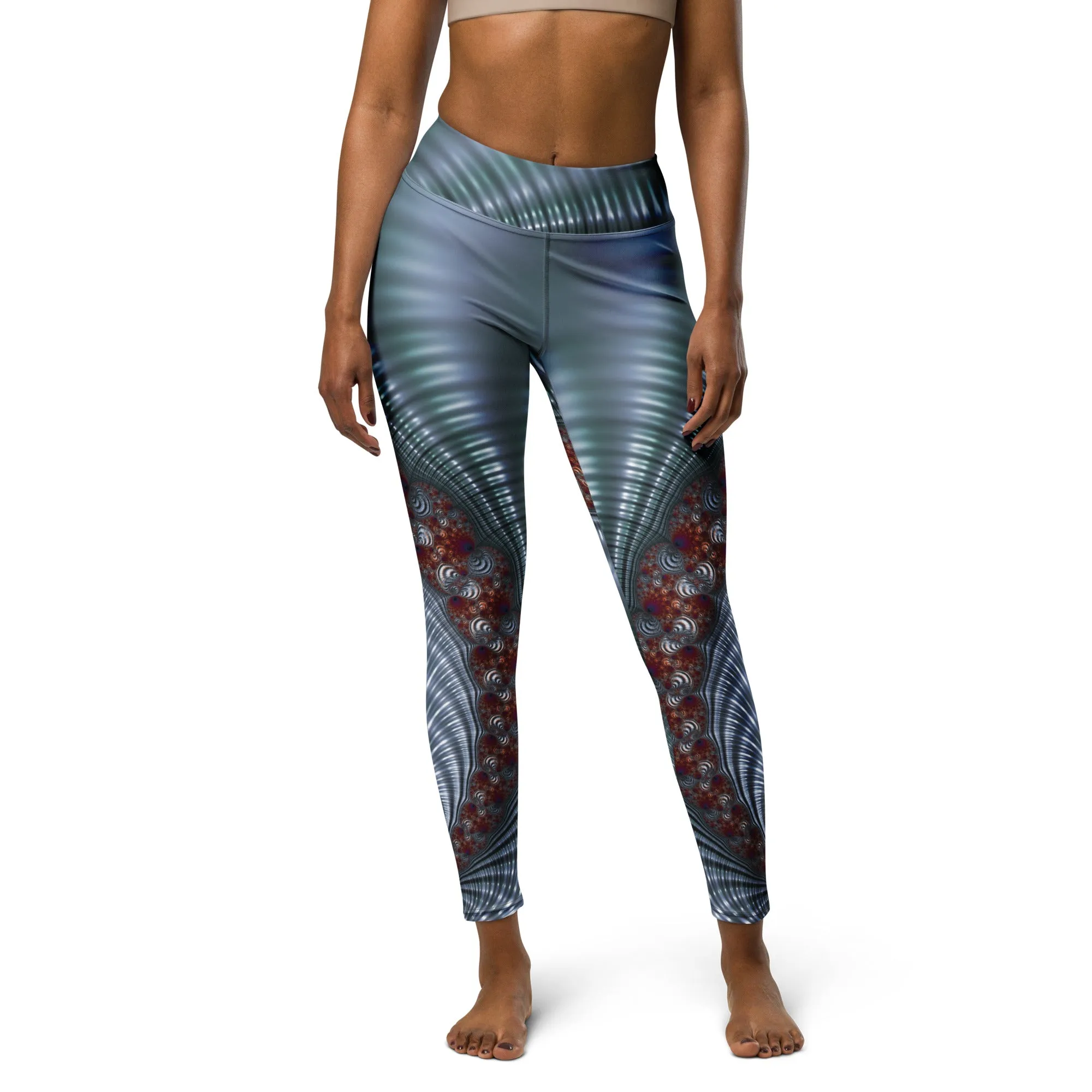 "Fractal Seashell" Collection - Designer Yoga Leggings