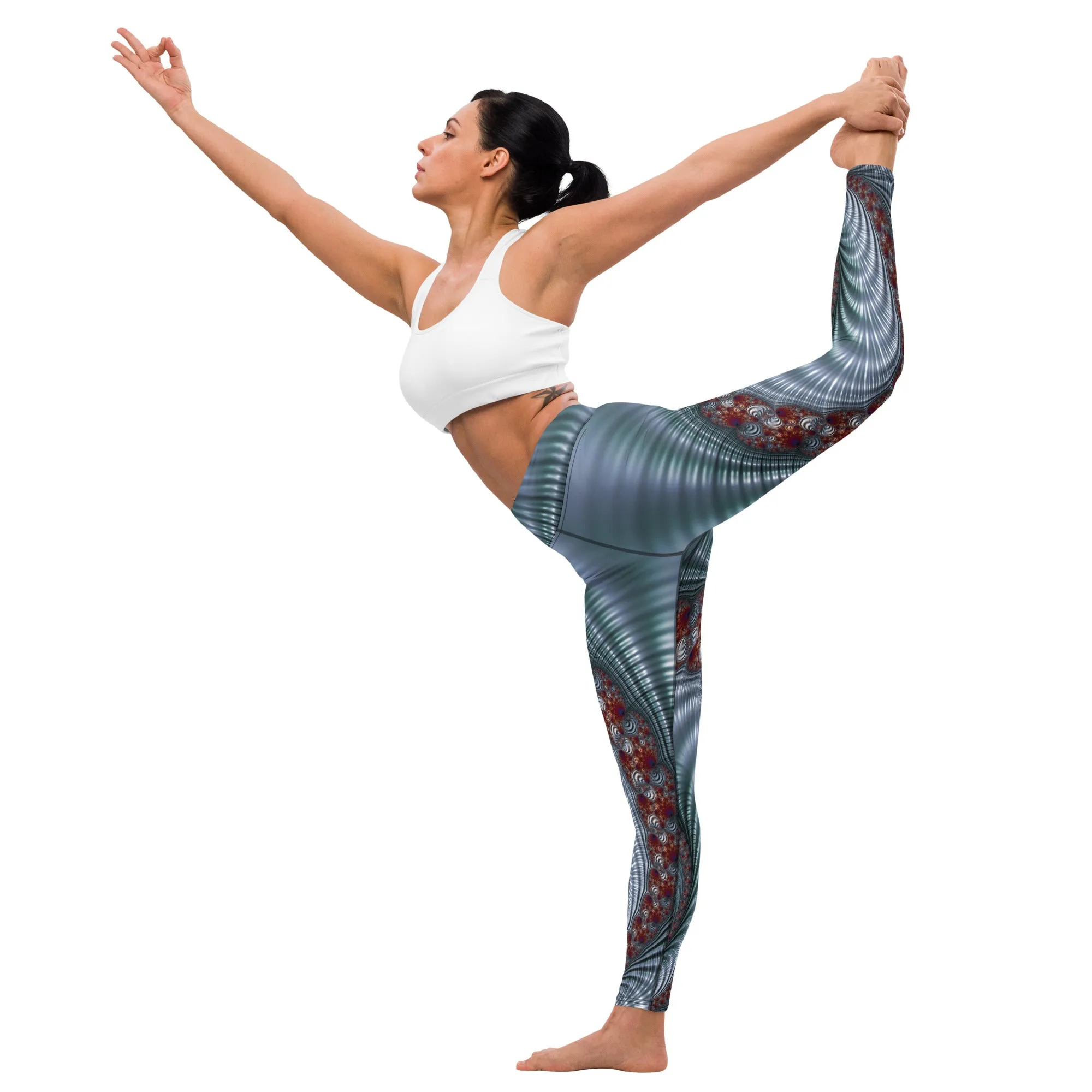 "Fractal Seashell" Collection - Designer Yoga Leggings