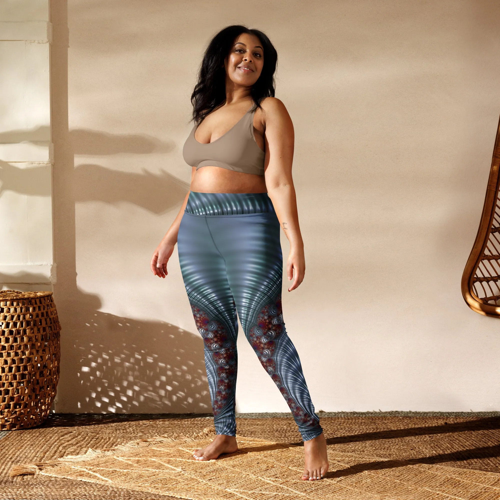 "Fractal Seashell" Collection - Designer Yoga Leggings