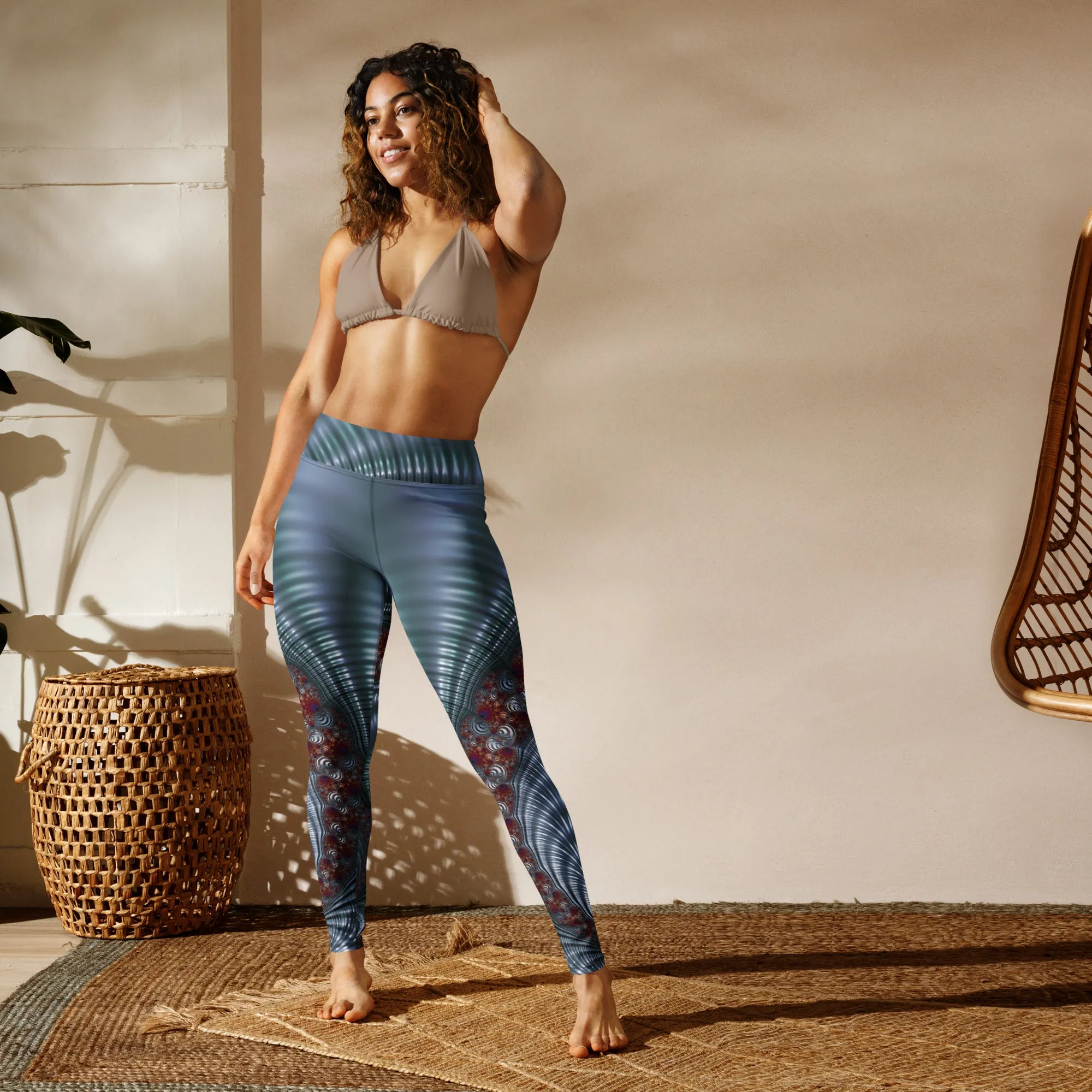 "Fractal Seashell" Collection - Designer Yoga Leggings