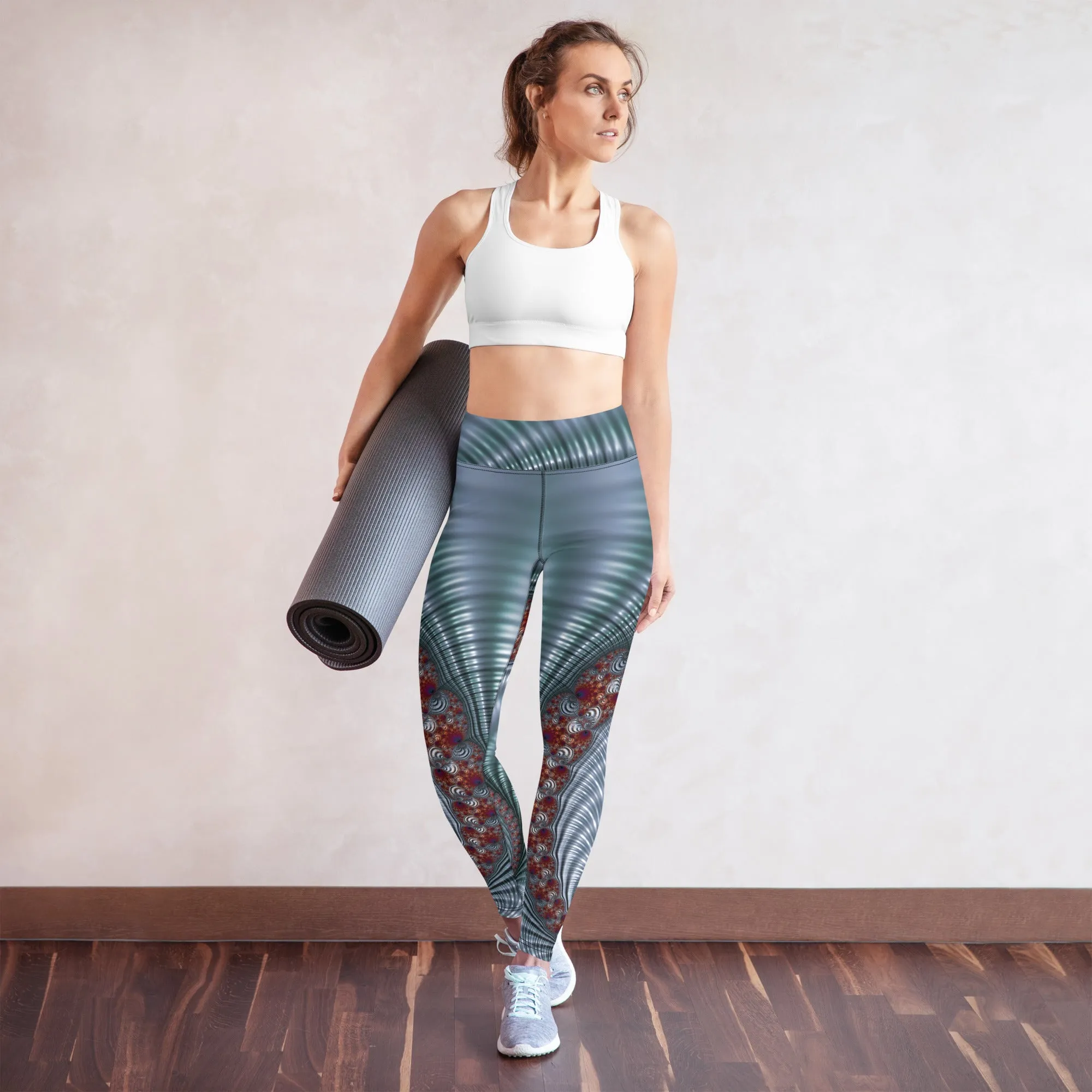 "Fractal Seashell" Collection - Designer Yoga Leggings