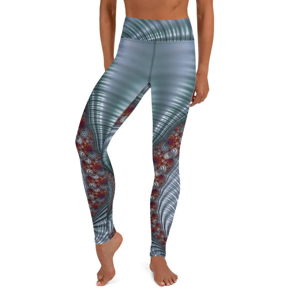 "Fractal Seashell" Collection - Designer Yoga Leggings