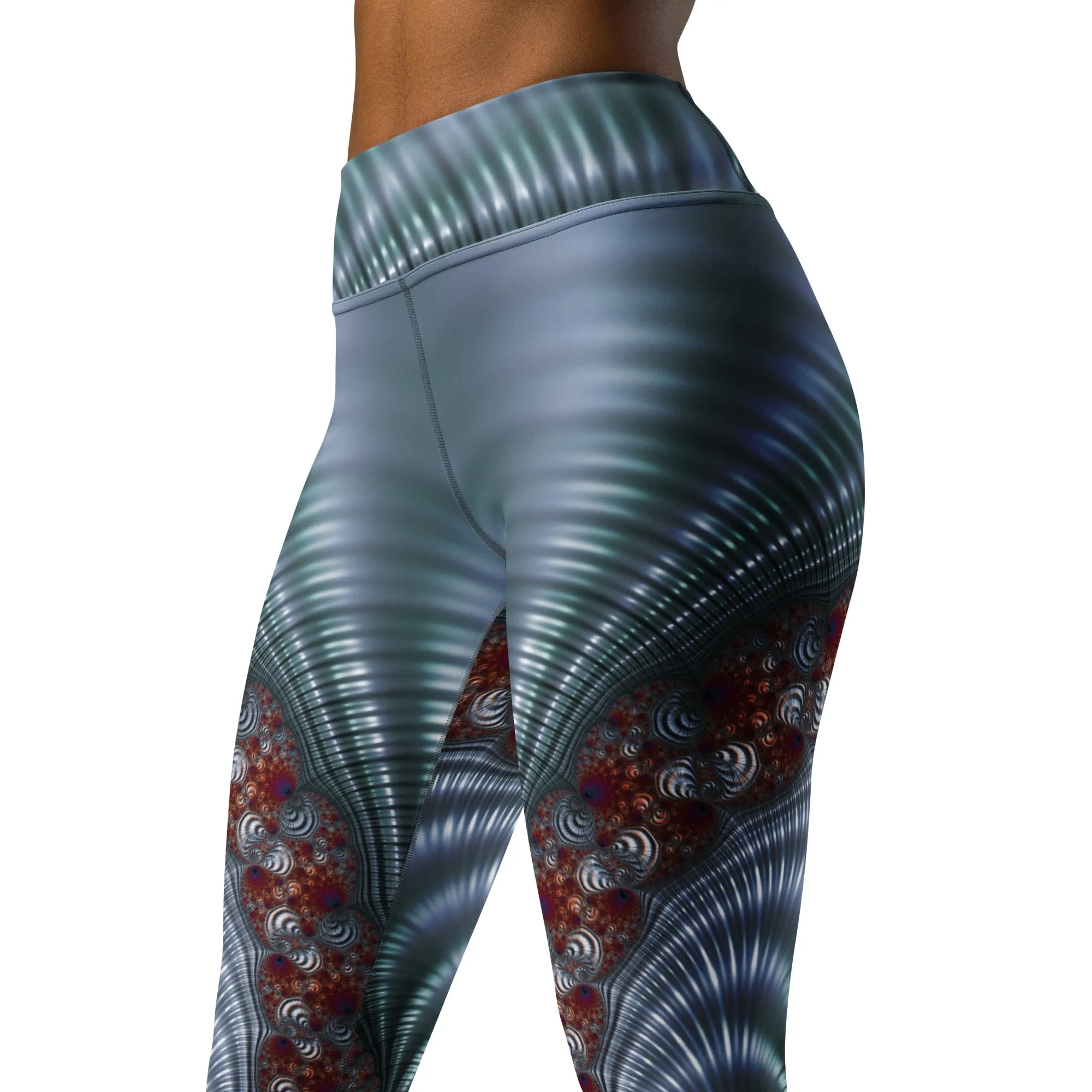 "Fractal Seashell" Collection - Designer Yoga Leggings