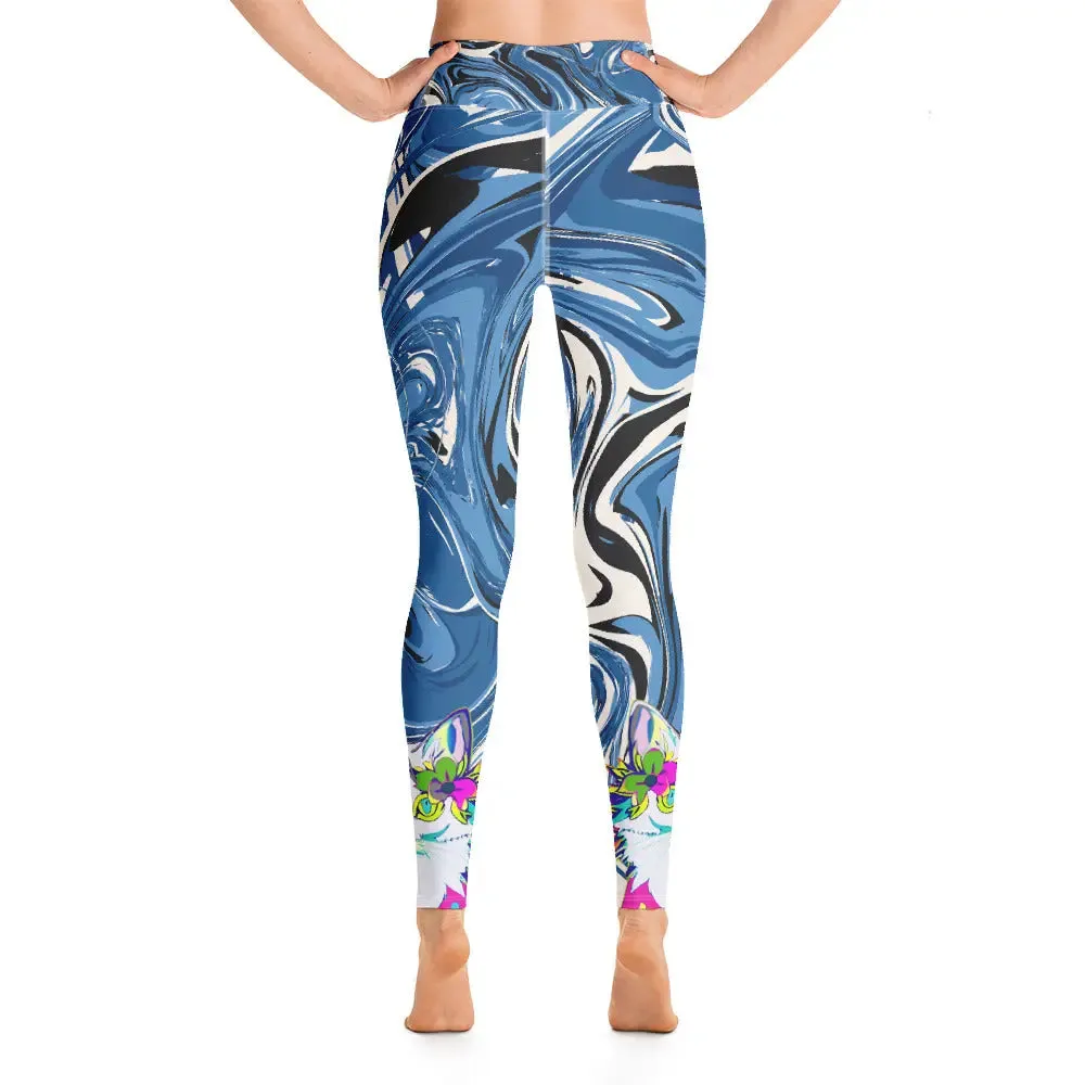 "Sonya My Beautiful Cat" Collection - Long Yoga Leggings for Cat Lovers