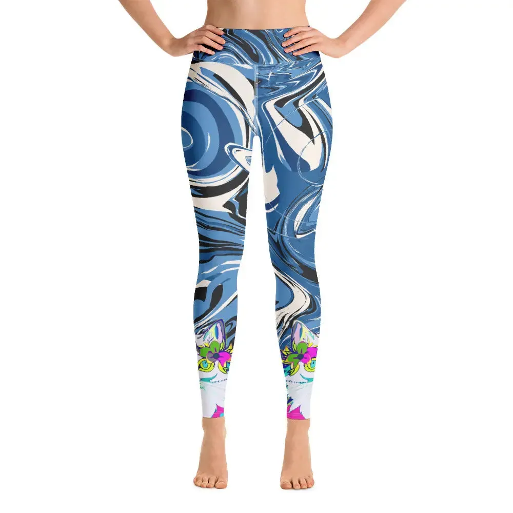 "Sonya My Beautiful Cat" Collection - Long Yoga Leggings for Cat Lovers