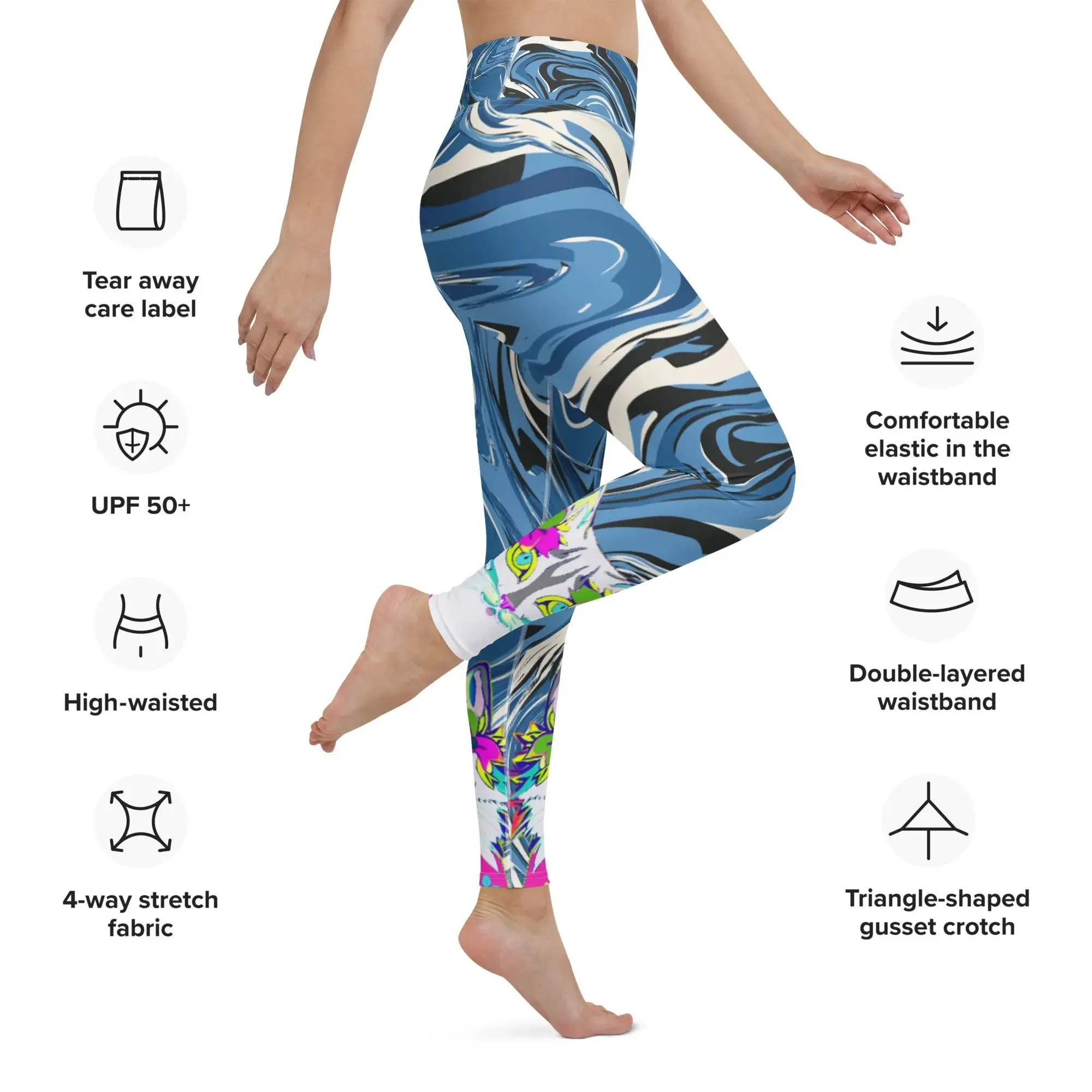 "Sonya My Beautiful Cat" Collection - Long Yoga Leggings for Cat Lovers