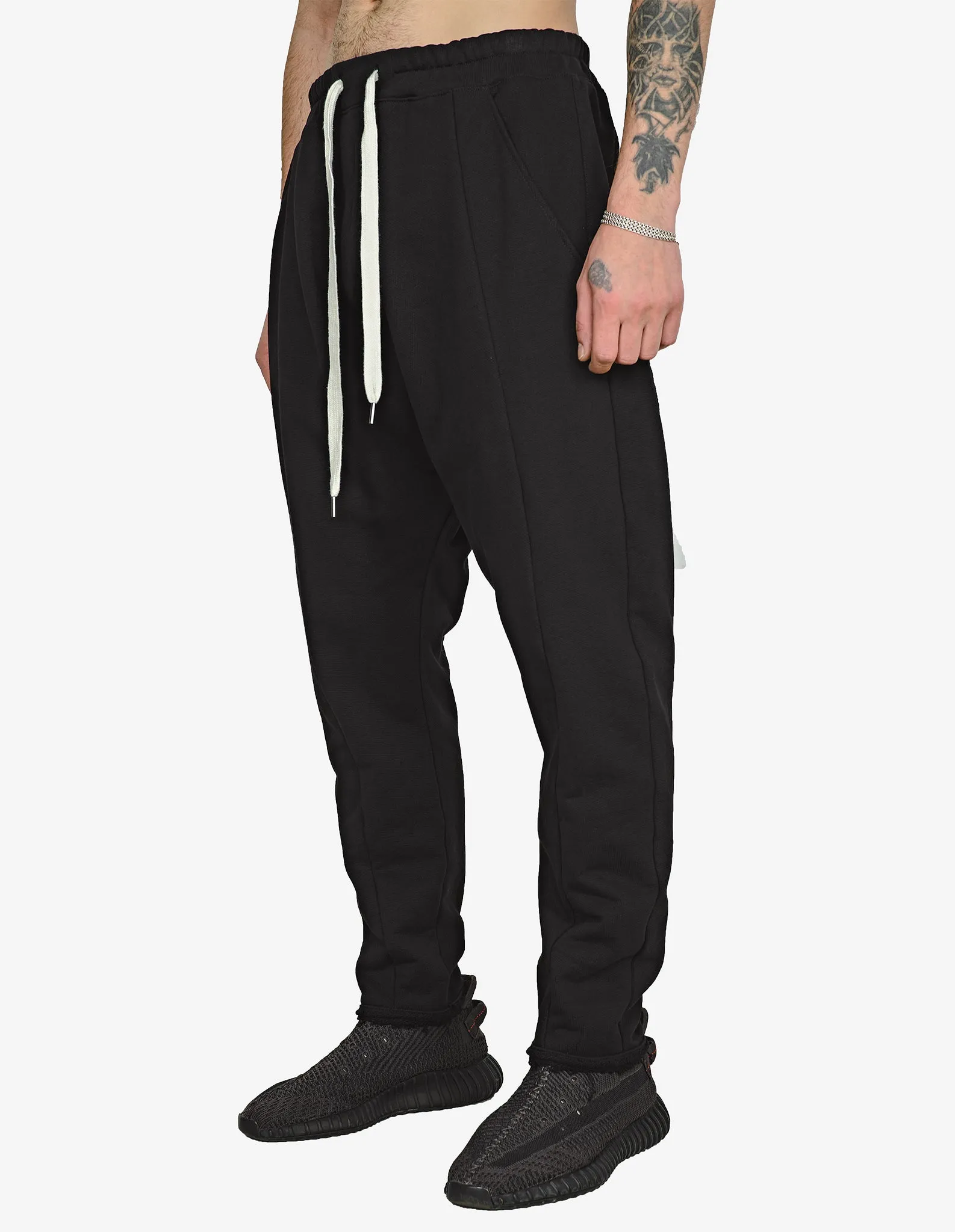 Raw-Edges Track Pants