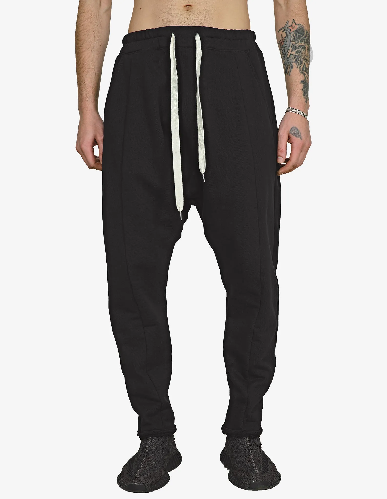 Raw-Edges Track Pants