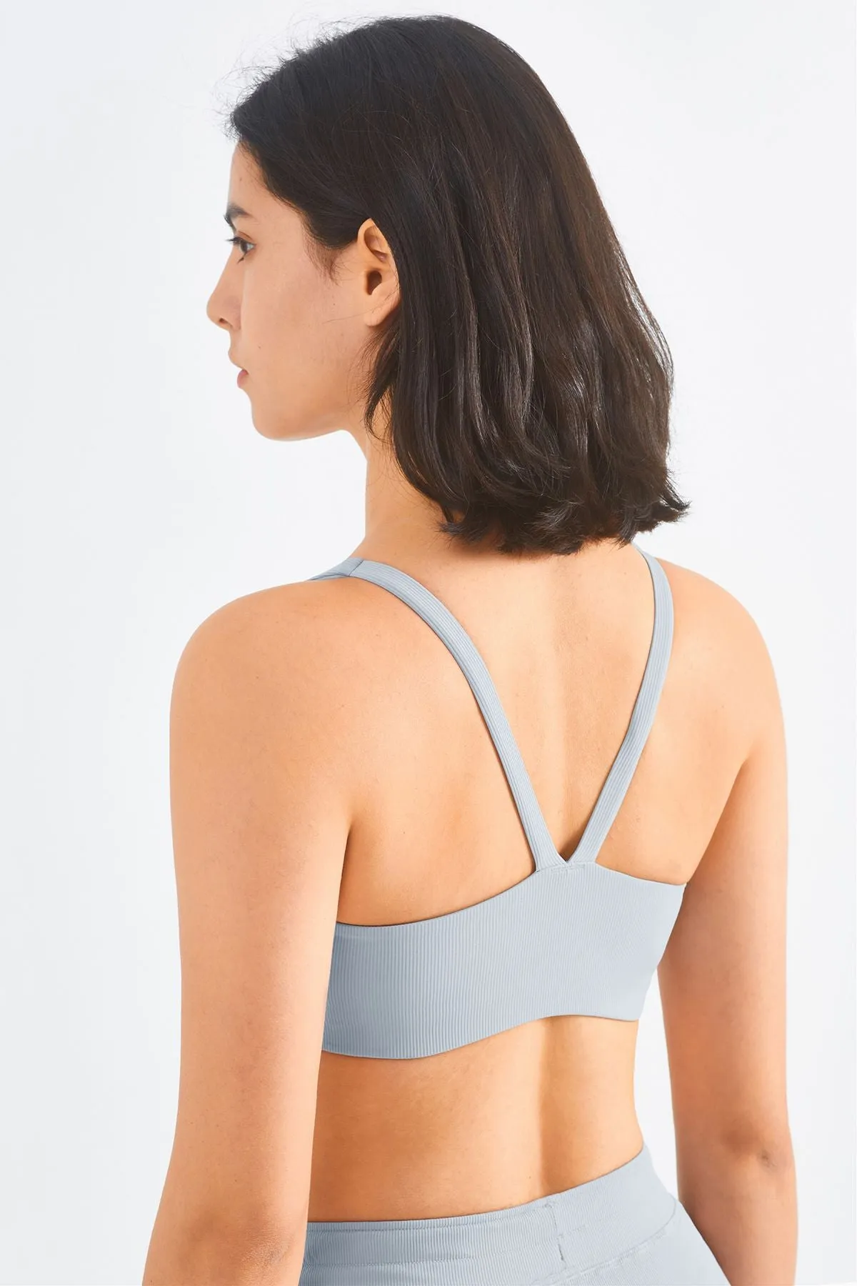 Ribbed Racerback Sports Bra UPF50 