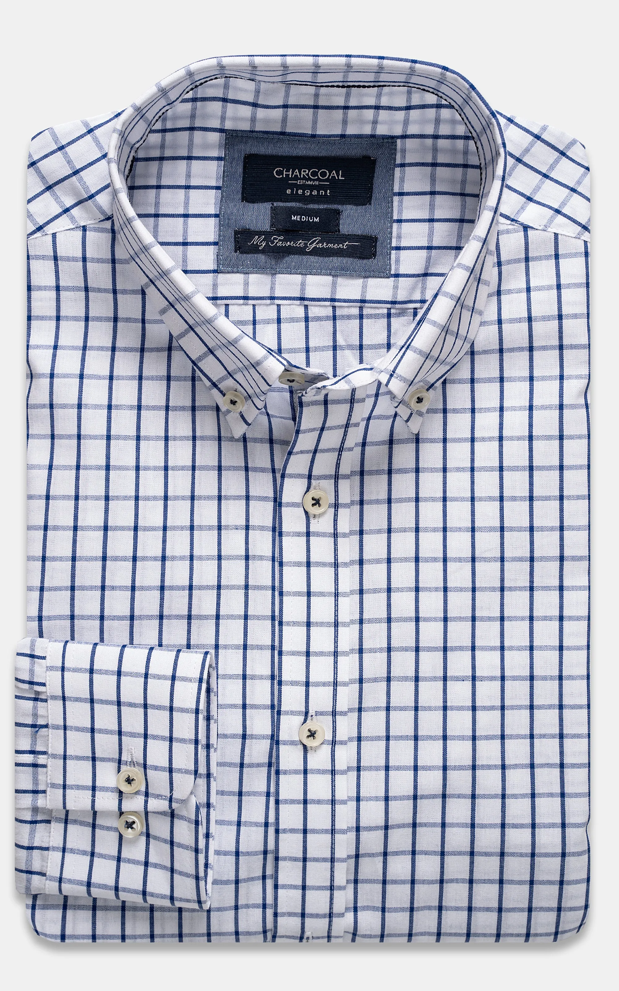 SEMI FORMAL SHIRT BLUE WHTE CHECK