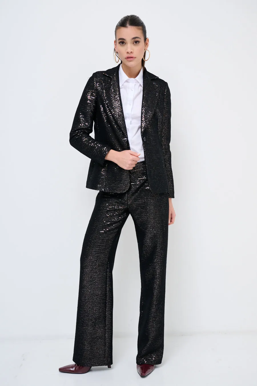 Sequin tailored blazer wholesale