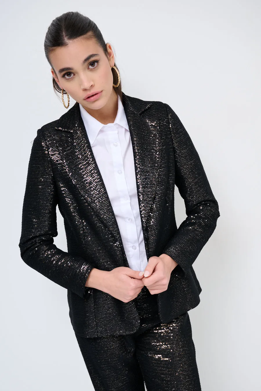 Sequin tailored blazer wholesale