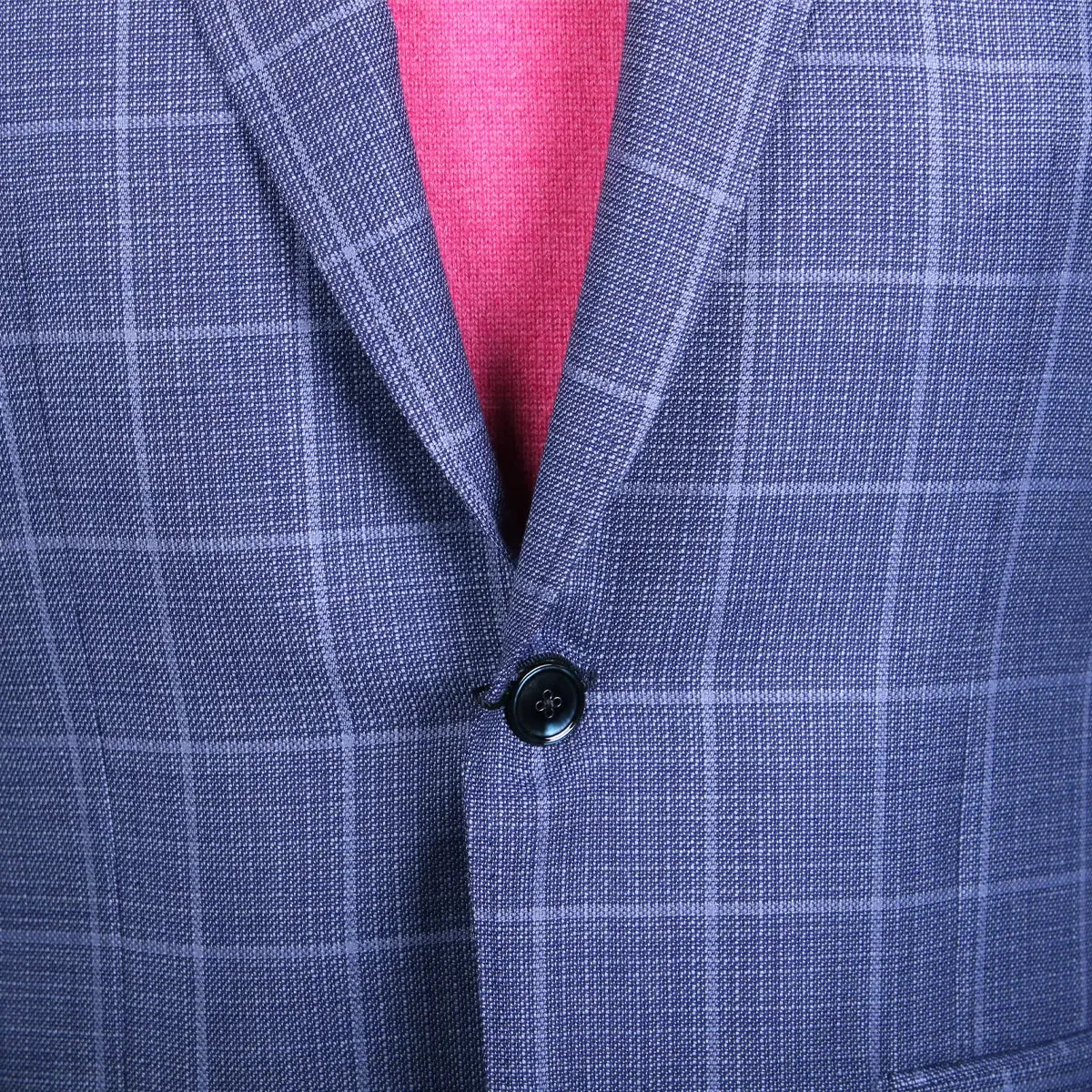 Steel Blue Overcheck Wool Jacket