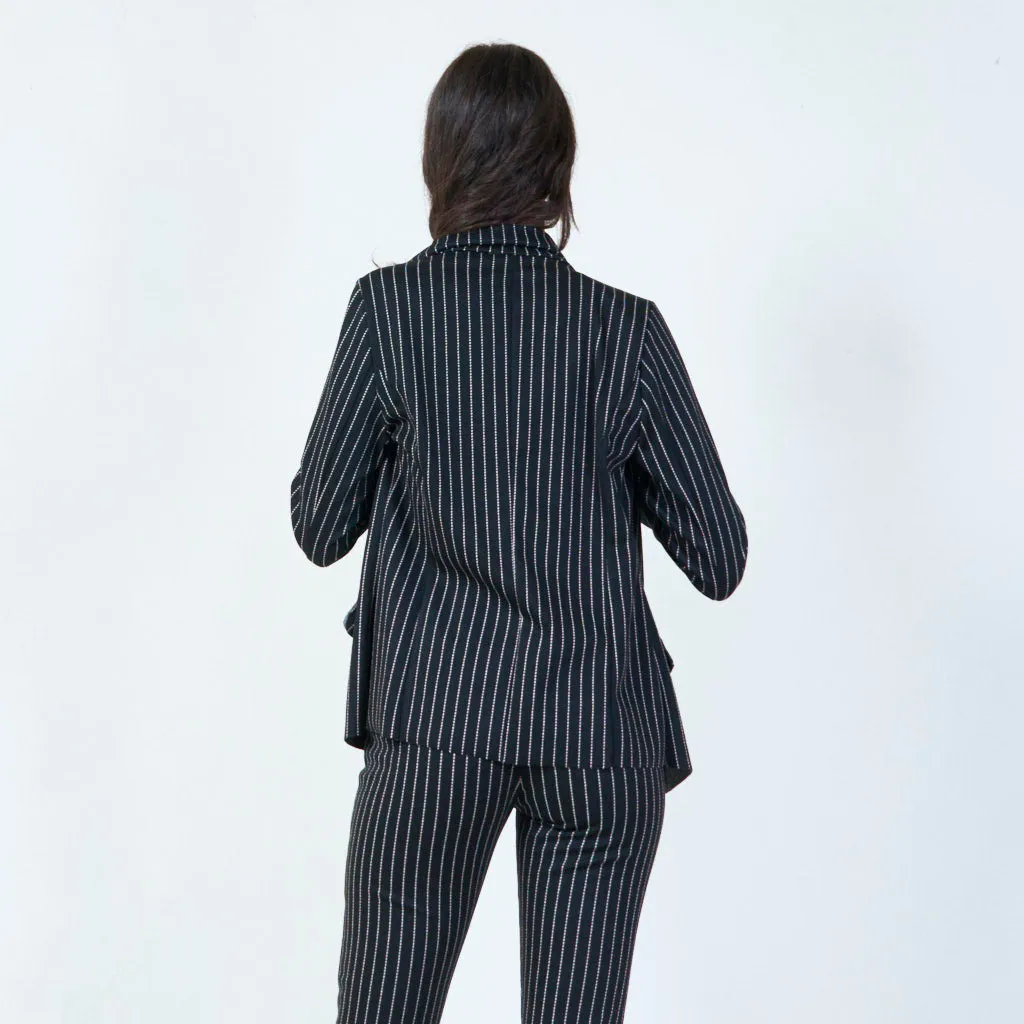 Striped tailored blazer wholesale