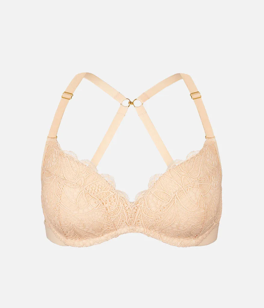 The Lace No-Wire Push-Up: Toasted Almond