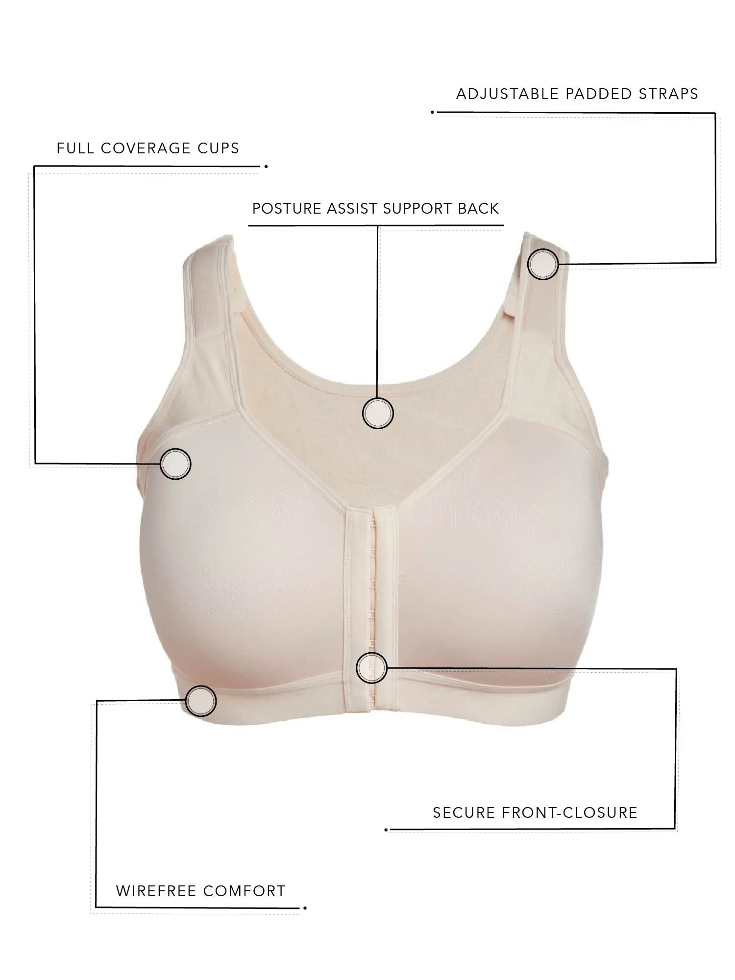 The Lillian - Back Smoothing Seamless Support Bra