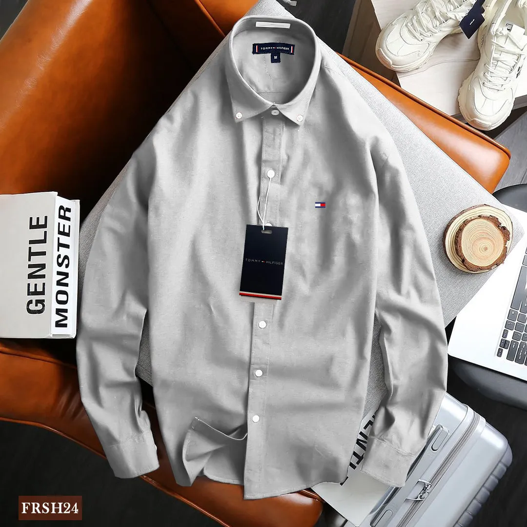 Tommy Hilfiger Slim Fit Shirt - Pewter Grey