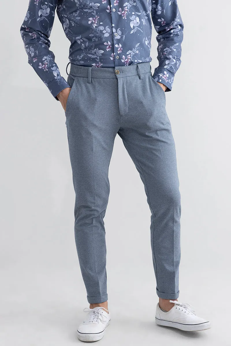 Towny Blue Knitted Chino