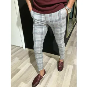 West Louis™ England Style Formal Plaid Pants