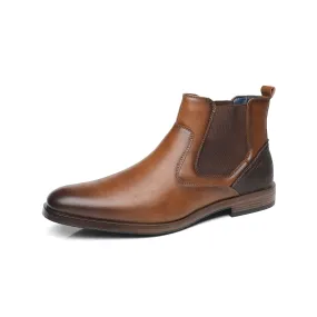 West Louis™ Soft Leather Elastic Strap Formal Business Boots