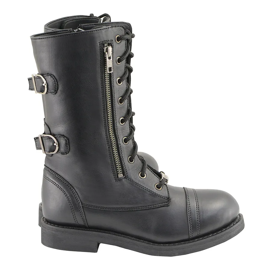 Women’s Tall Lace Front Boot w/ Buckles back & Knife Storage Pockets